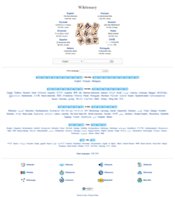 Detalye han syahan nga pakli han Wiktionary. All major wiktionaries are listed by number of articles.