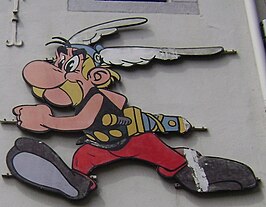 Asterix op een muur in Sint-Truiden, 2008.