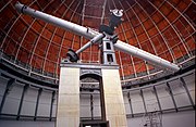 The 77-centimetre (30 in) refractor at Nice Observatory, when built the world's largest, longest, and highest refracting telescope [2]