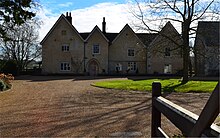 A front view of Hall Place manor in 2012. There is a 14th-century stone chapel directly to the right of Hall Place