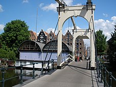 Sloterdijkerbrug, een houten ophaalbrug naar het Prinseneiland