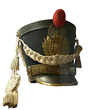 Shako dating from the Bourbon Restoration with a red company pompon.