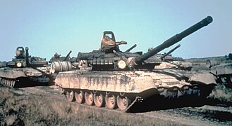 Des T-80BV l'armée de Terre soviétique, en 1989.