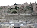 Roman theatre and Moorish fort in Malaga, Spain, November 2017