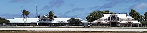 Nauru government (left) and parliament (right) buildings