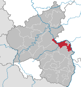 Lage des Landkreis Mainz-Bingen in Rheinland-Pfalz (anklickbare Karte)