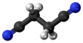 Ball and stick model of succinonitrile