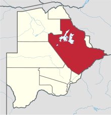 Location within Botswana