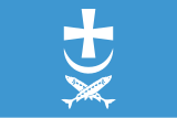 Flag of Azov (Russia) with a Cossack cross