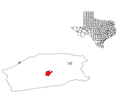 Location of Madisonville, Texas