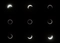 Eclipse progression at the annular stage, seen from Minxiong, Chiayi County, Taiwan