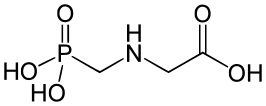 Structuurformule van glyfosaat