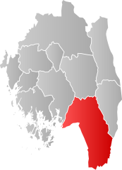 Lage der Kommune in der Provinz Østfold