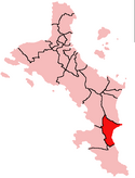 Location within Mahé island, Seychelles