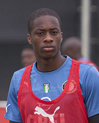 Kongolo op de training bij Feyenoord in april 2014