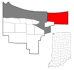 Location within the city of Gary