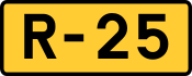 R-25 regional road shield}}