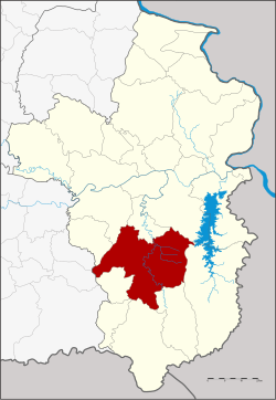 District location in Ubon Ratchathani province