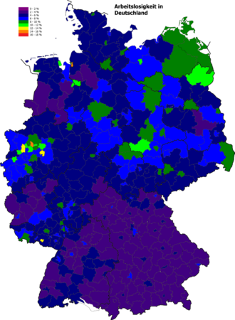 Oktober 2024 Bund: 6,0 % West: 5,6 % Ost: 7,4 %