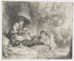 Rembrandt : L’espiègle, 1642