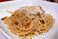 Italian spaghetti alla carbonara