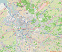 Mapa konturowa Antwerpii, w centrum znajduje się punkt z opisem „Antwerpen Centraal”