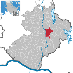 Elhelyezkedése Schleswig-Holstein térképén