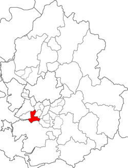 Map of Gyeonggi Province highlighting Sangnok District