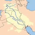 Image 76Map showing the Tigris and Euphrates Rivers (from History of gardening)