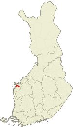 Location o Vaasa in Finland