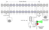 Schematic drawing of a track circuit on unoccupied track