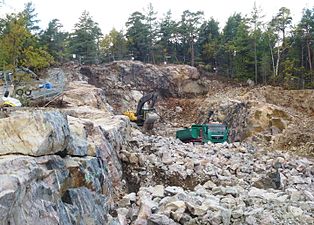 Tunnelarbeten, södra sidan, september 2013.