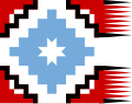 Ancien drapeau mapuche à l’étoile d’Arauco.