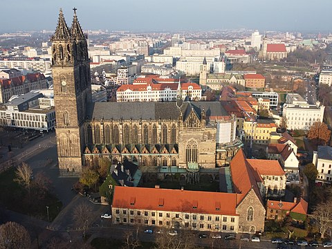 Vue de la cathédrale de Magdebourg.