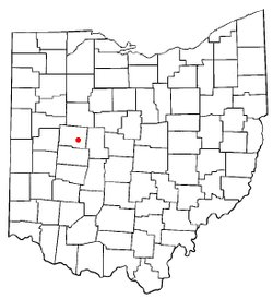 Location of Zanesfield, Ohio