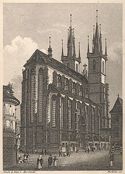 Kyrkan från östra sidan 1869.