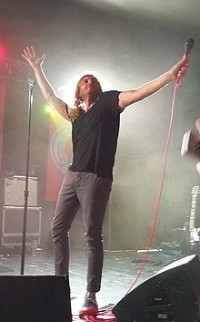 Bruno performing with Awolnation at HMV Institute in 2014