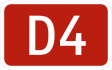 D4 Motorway shield}}