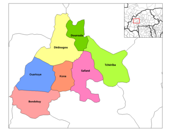 Douroula Department location in the province