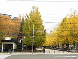 地下鉄南北線中島公園駅と公園入口（2004年11月）