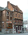 El mercat del drap, edifici de pedra i d'entramat de fusta