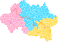 Arrondissement Vichy od 1942 do 2016 (žluté)