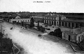 Vue d'ensemble de la gare vers 1900.