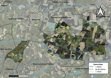 Carte orthophotographique de la commune en 2016.