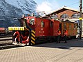 A snowblower at Kleine Scheidegg railway station.