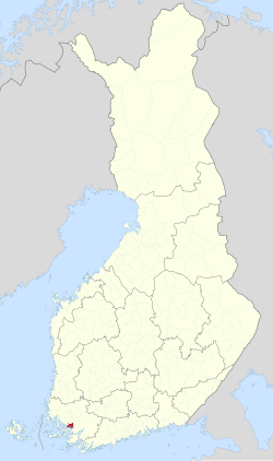 Location of Kaarina in Finland