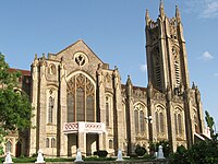 The Gothic Revival style Medak Cathedral is one of the largest churches in Asia.[175]