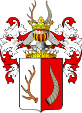 Rogala -odmiana hrabiowska, herb Krasickich