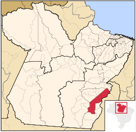 Ligging van de Braziliaanse microregio Redenção in Pará