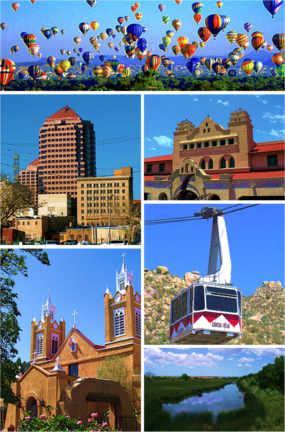 Balloon Fiesta, Downtown Albuquerque Alvarado Center, Sandia Peak Tramway Old Town San Felipe de Neri Church, Rio Grande Bosque